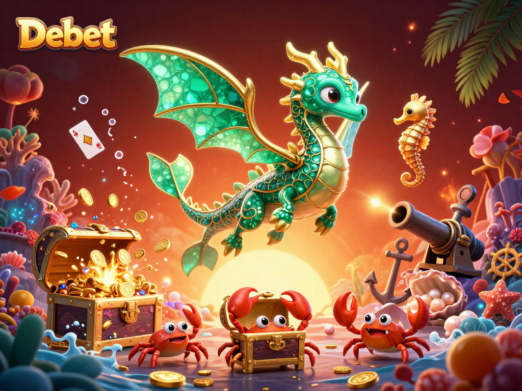 Experience the thrill of gaming at Debet with vibrant underwater adventures featuring treasure chests and sea dragons.