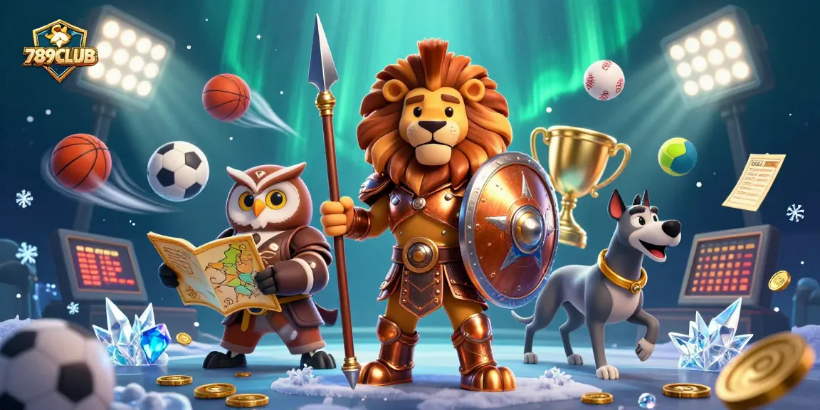 Betting on thrilling games with the 789CLUB lion and owl strategists in a dynamic casino scene